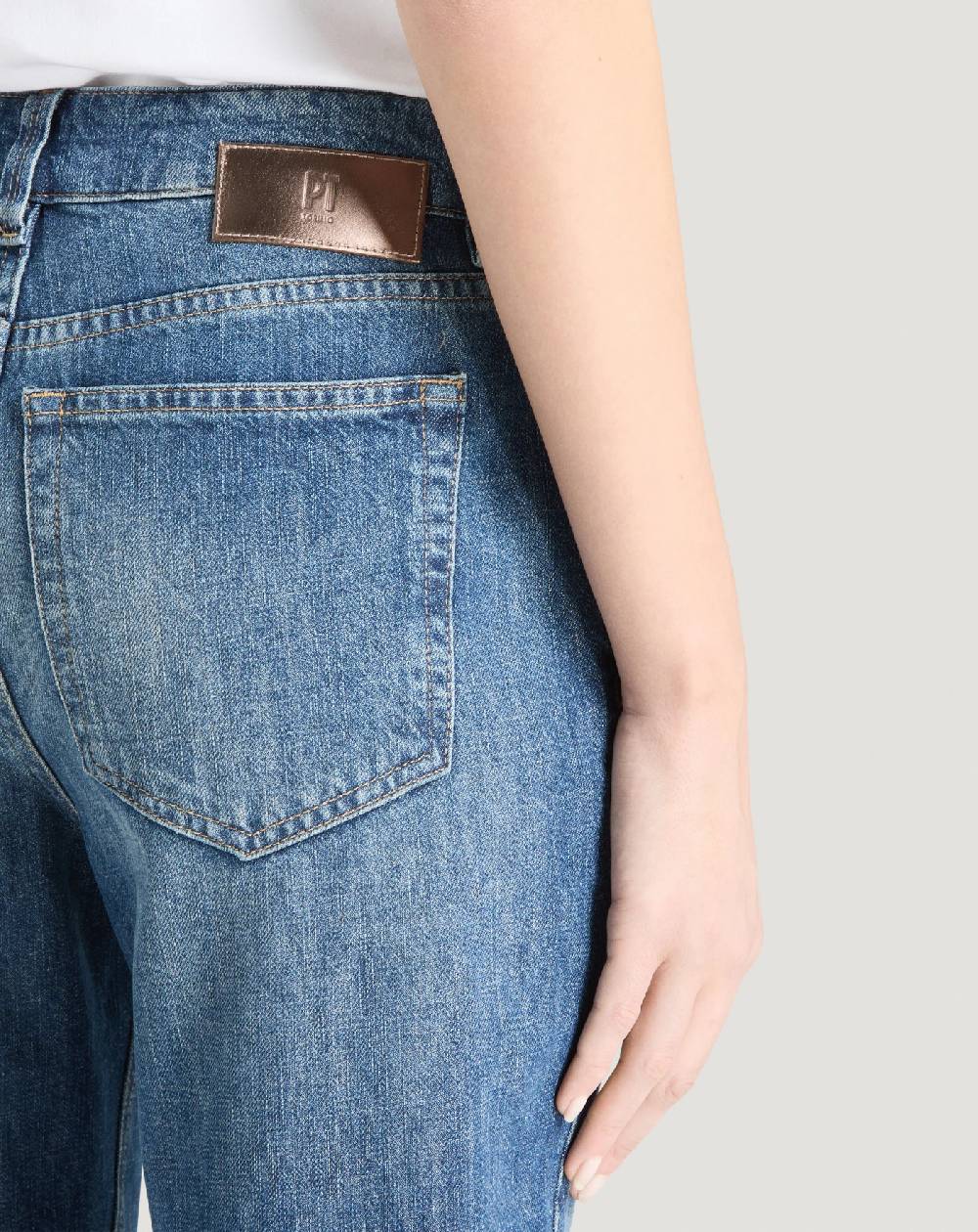Pt Torino Jeans Alanis in denim di cotone Consegna Veloce
