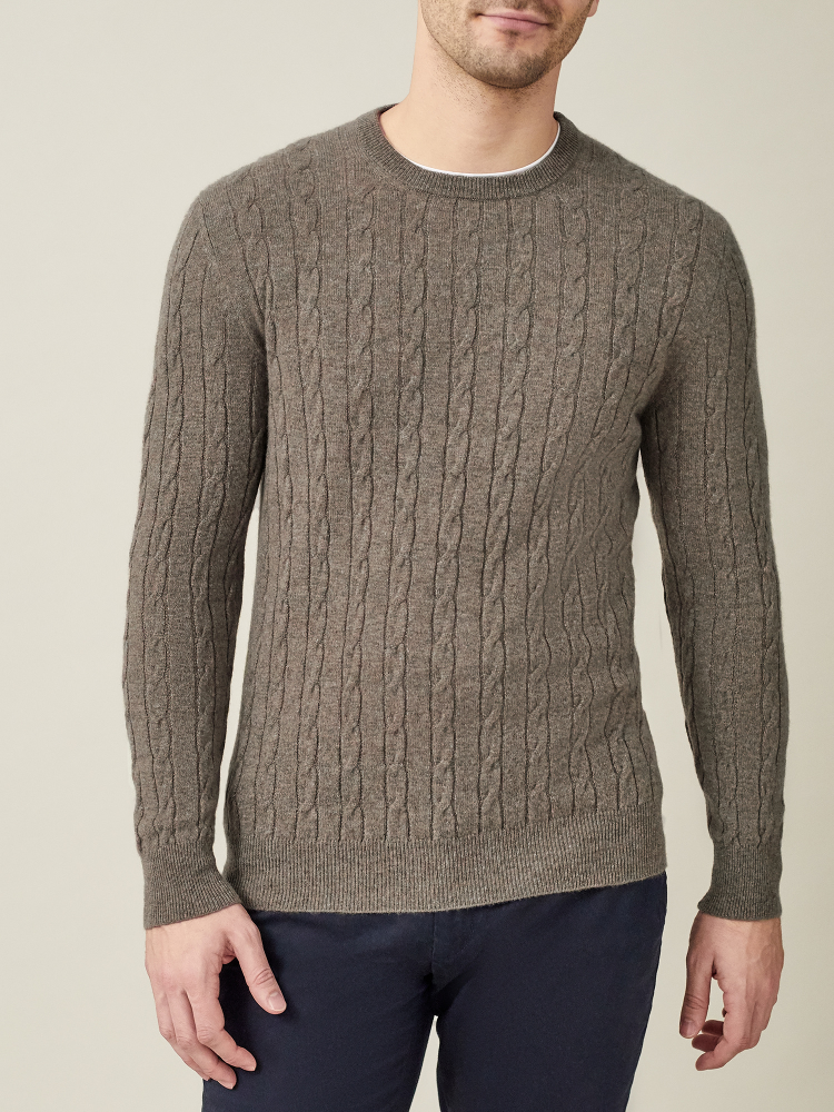 Luca Faloni Maglia a treccecashmere a 2 fili