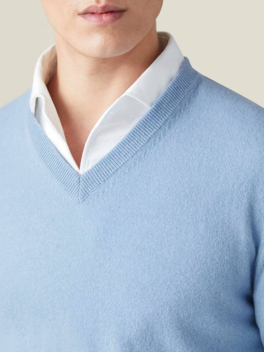 Luca Faloni Scollo a Vcashmere a 2 fili Nuovo
