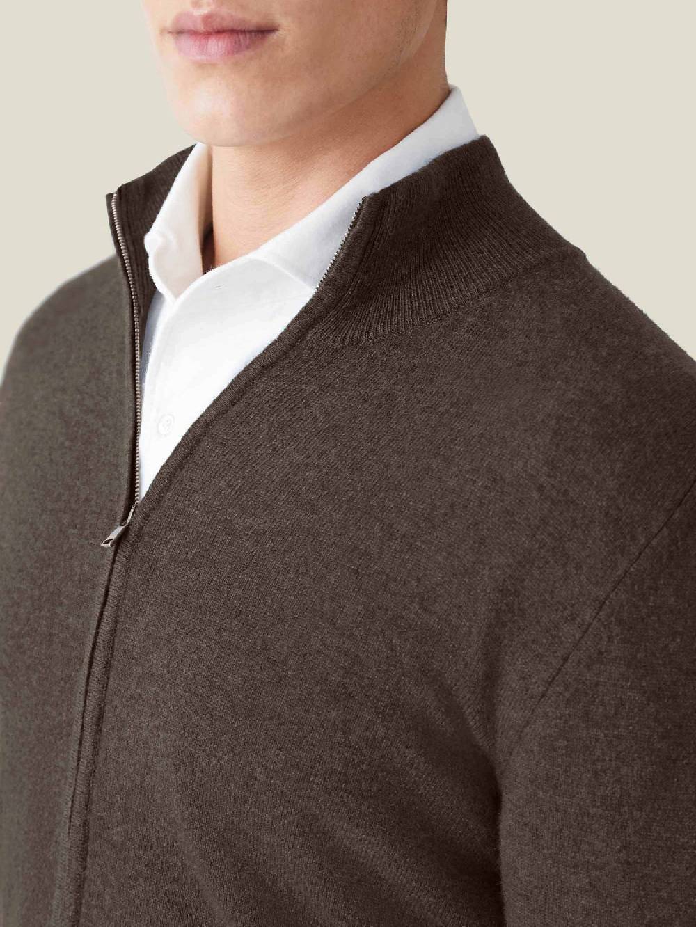 Luca Faloni Zip Cardigan2-Ply Cashmere Novità