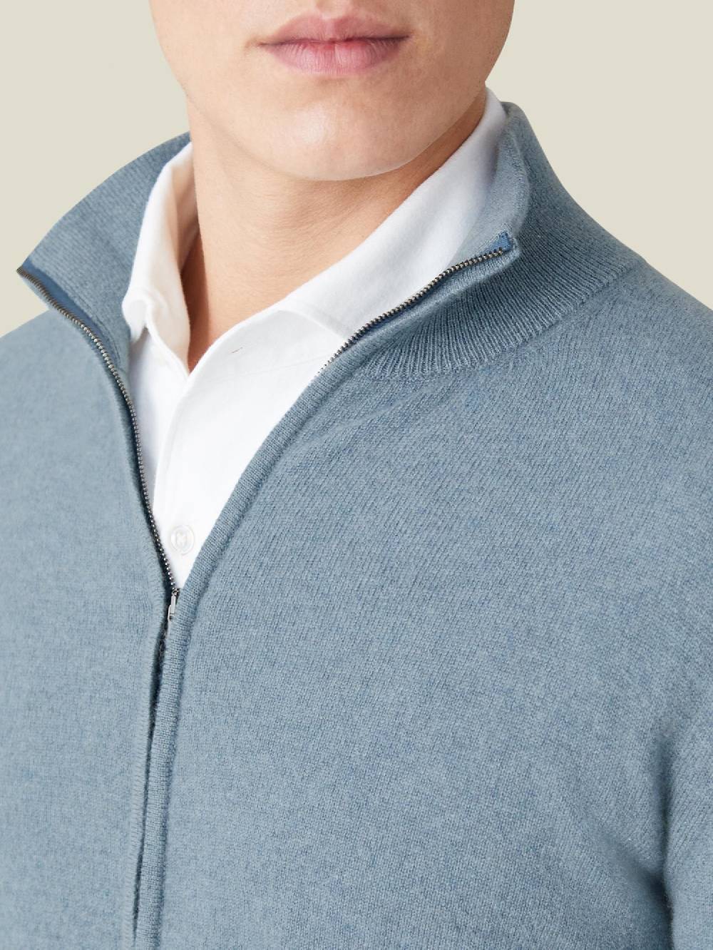 Luca Faloni Zip Cardigancashmere a 2 fili Sconto