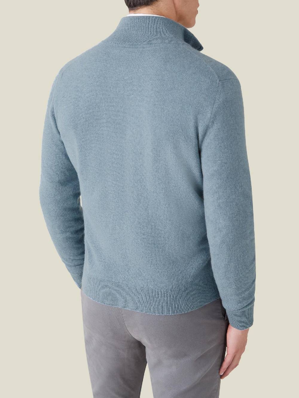 Luca Faloni Zip Cardigancashmere a 2 fili Sconto