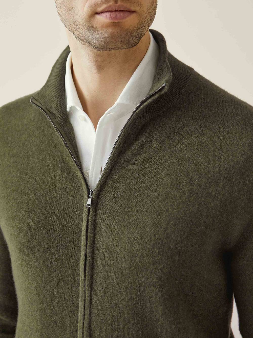 Luca Faloni Zip Cardigancashmere a 2 fili In Vendita