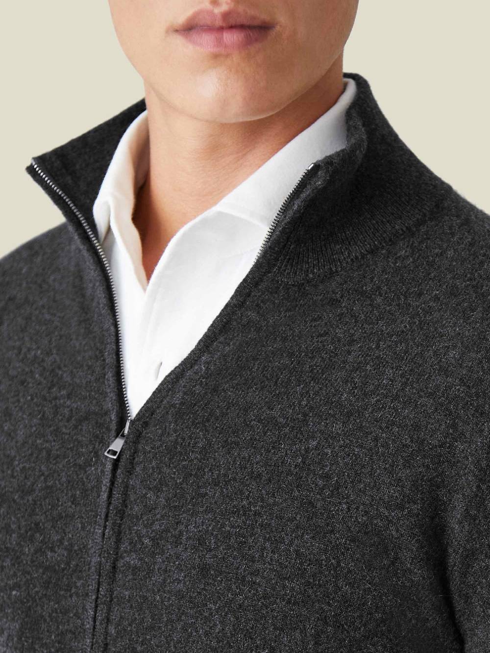 Luca Faloni Zip Cardigancashmere a 2 fili Saldi