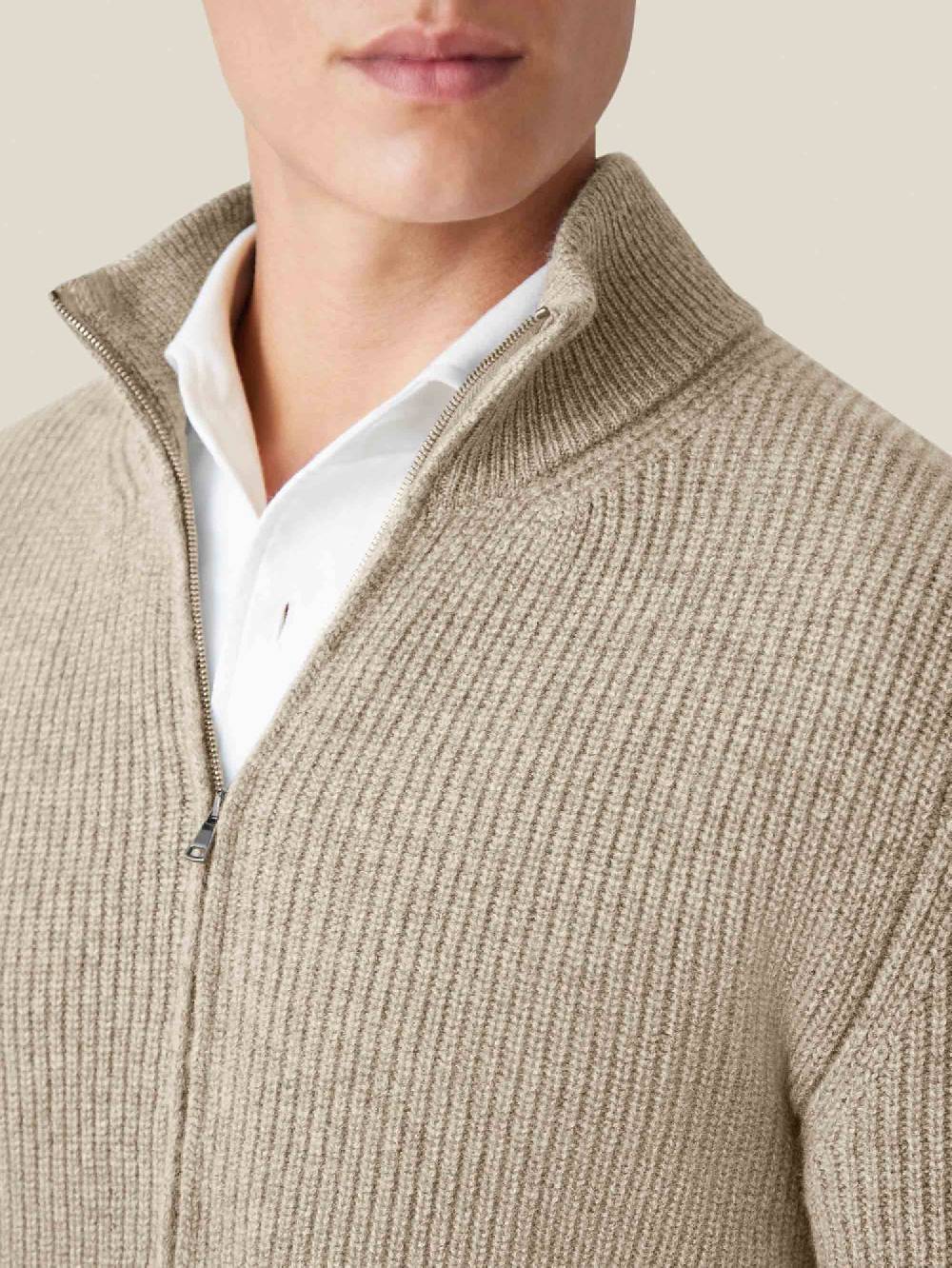Luca Faloni Zip Cardigan4-Ply Cashmere Offerta