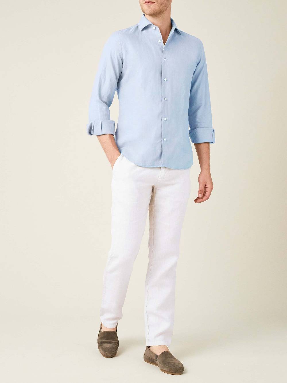 Luca Faloni Lipari PantaloniLino Vendita Calda