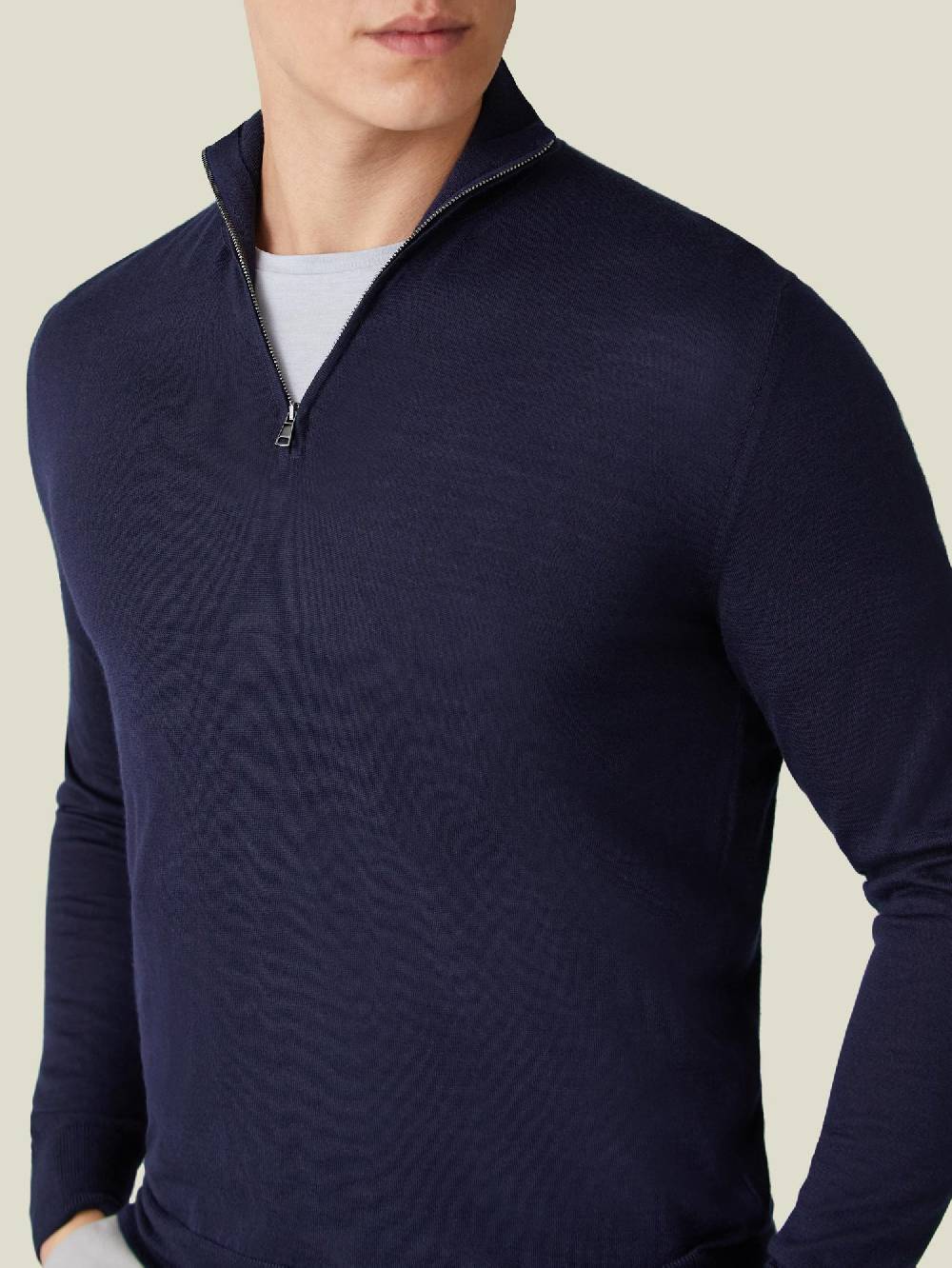 Luca Faloni Maglia con collo mezza zipSeta-Cashmere Spedizione Gratuita