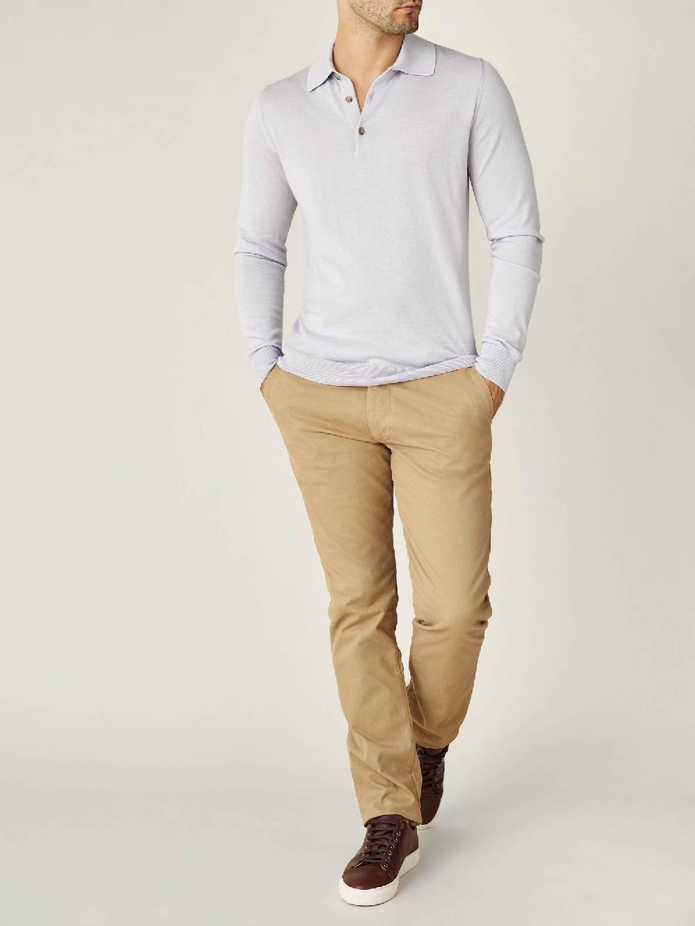 Luca Faloni Knitted PoloSeta-Cashmere Sottocosto