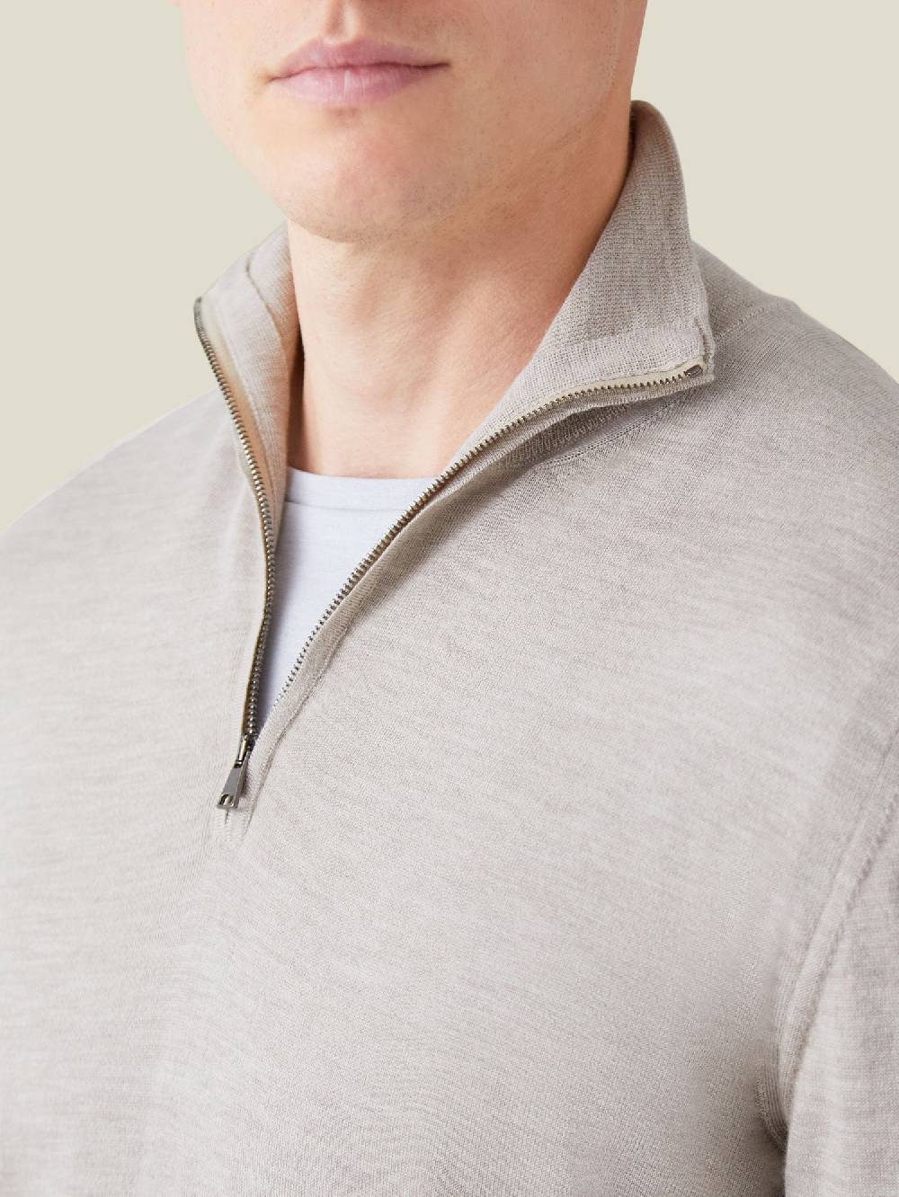 Luca Faloni Maglia con collo mezza zipSeta-Cashmere Hotsell