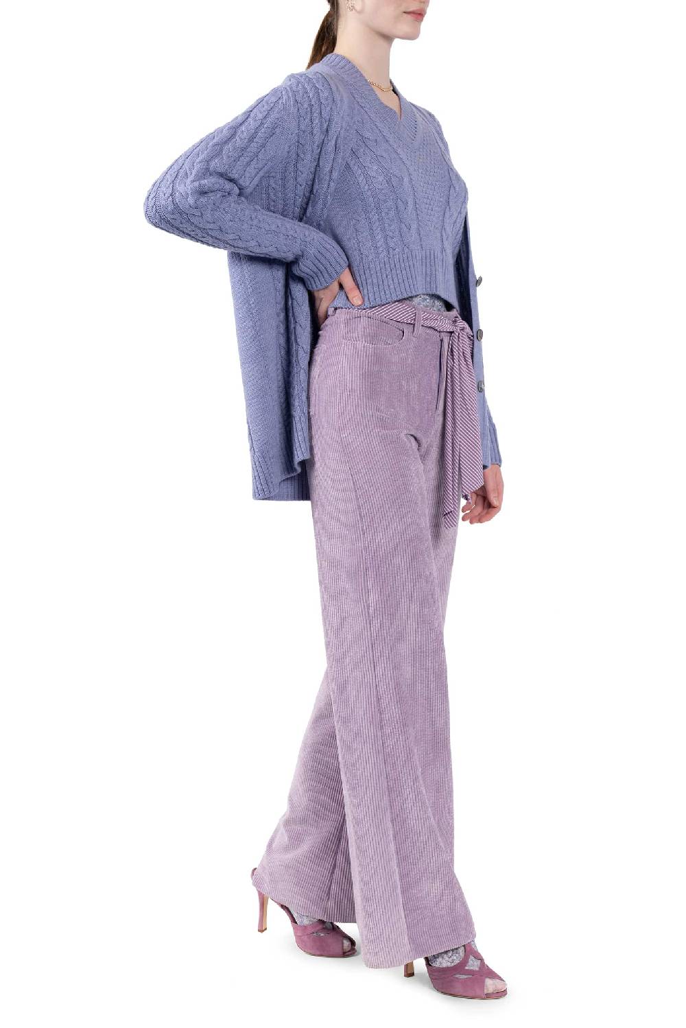 Luisa Beccaria Cardigan intrecciato In Vendita