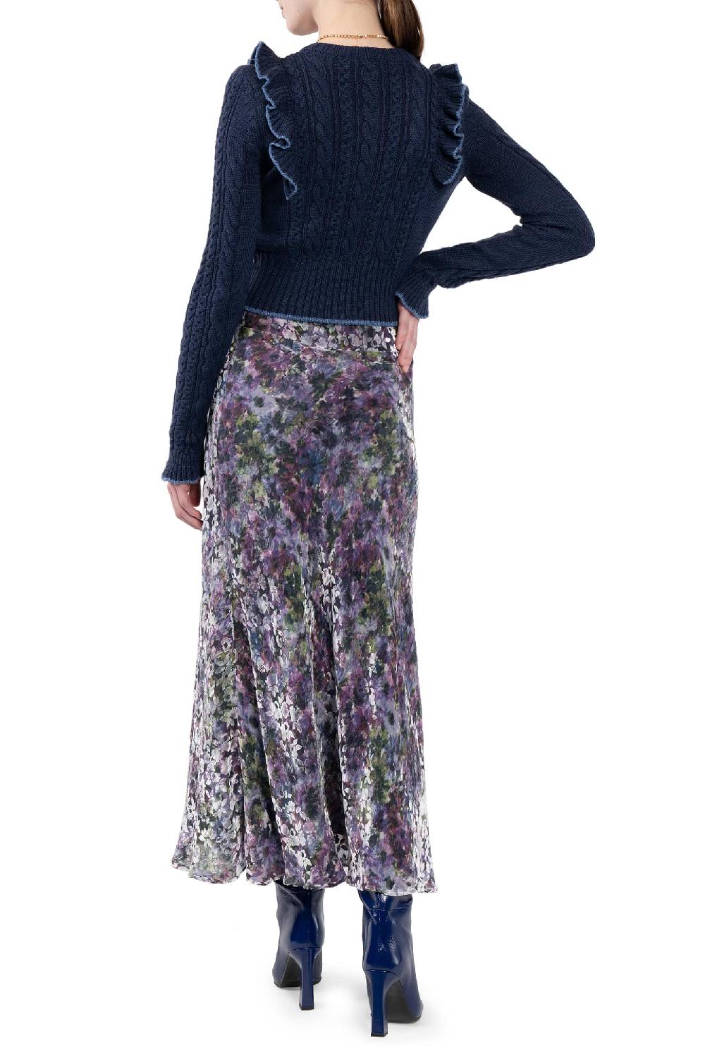 Luisa Beccaria Cardigan con volant Hotsell