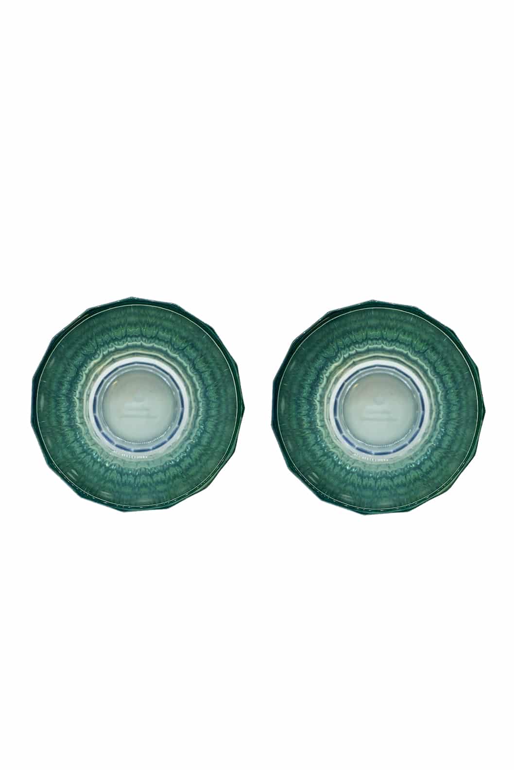 Luisa Beccaria Shade Blue To Green Set Di Due Bicchieri Grandi Duccio Con Base 2025