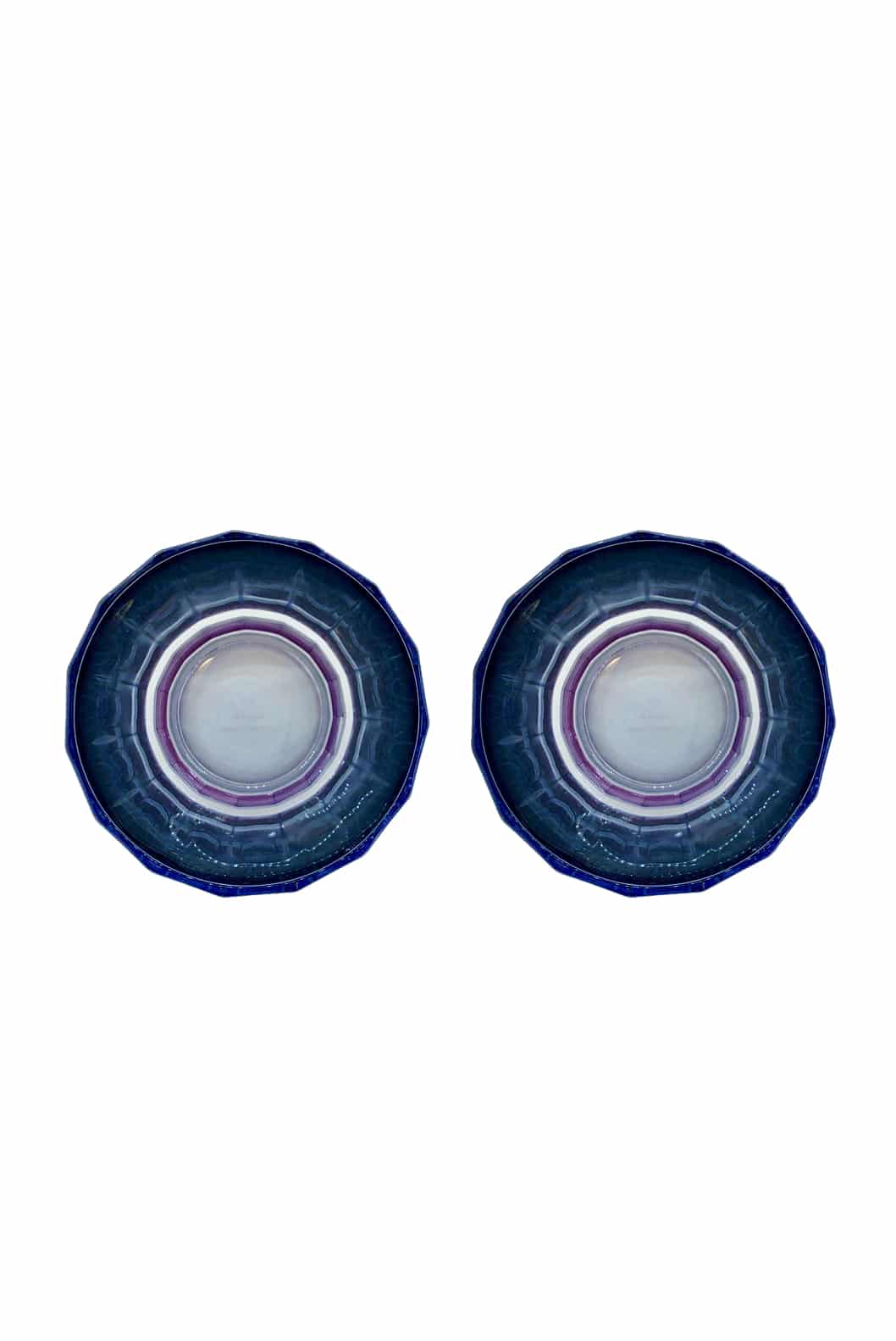 Luisa Beccaria Shade Purple To Blue Set Di Due Bicchieri Duccio Piccoli Con Base Qualità