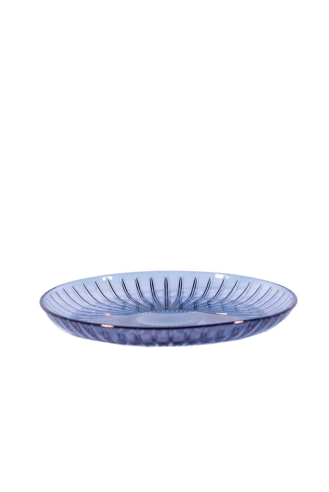 Luisa Beccaria Set Di Due Piatti Di Frutta Di Vetro Blu Promozione