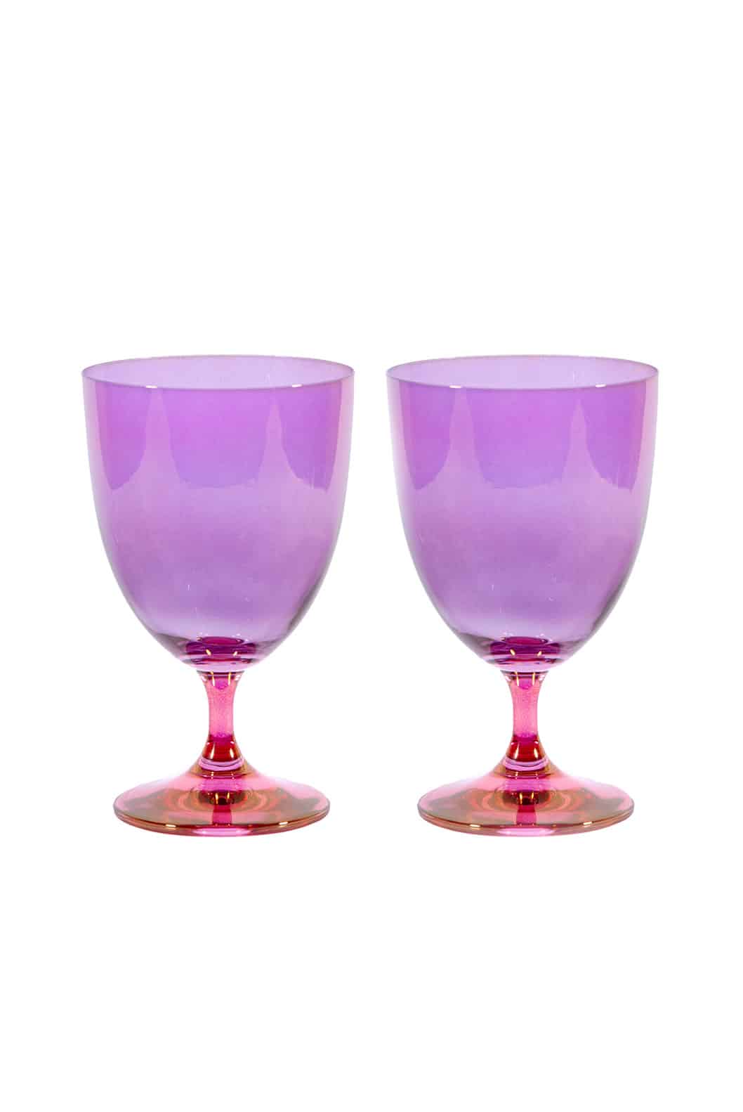 Luisa Beccaria Shade Pink To Purple Set di due bicchieri d'acqua Promozione Limitata