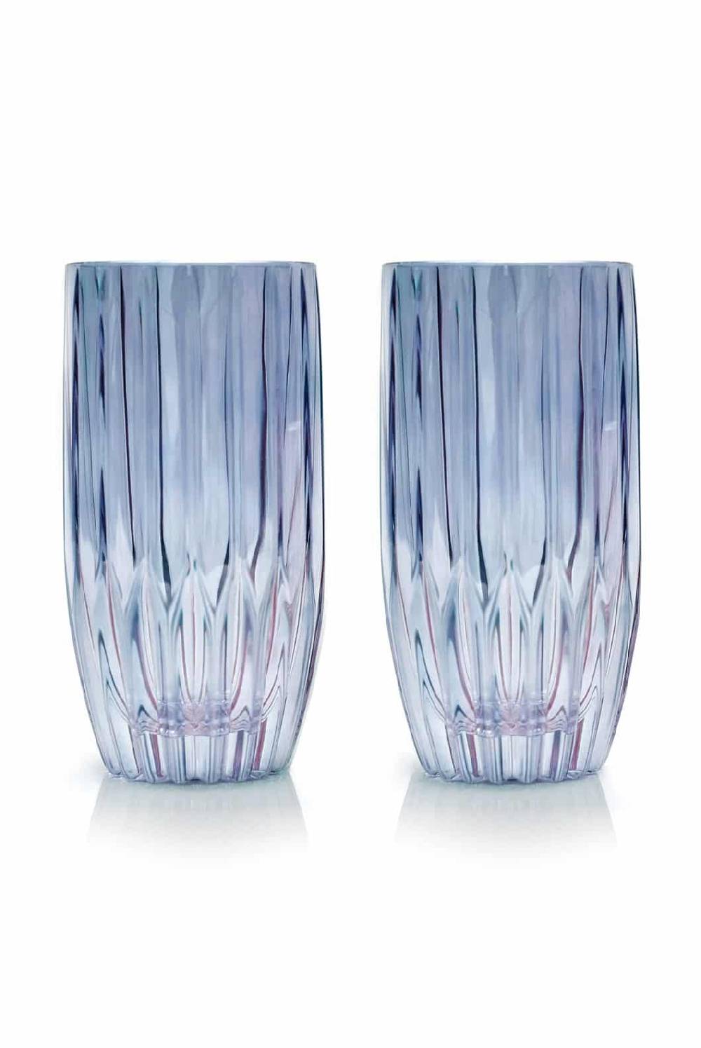 Luisa Beccaria Set Blu Di Due Grandi Bicchieri Tumbler Online