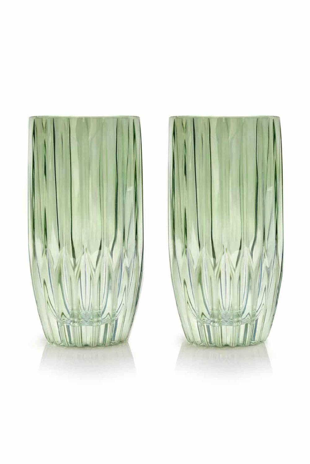 Luisa Beccaria Set Di Due Grandi Bicchieri Tumbler Verde Outlet