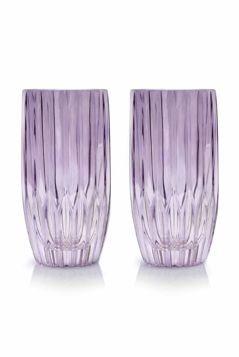 Luisa Beccaria Viola Set Di Due Grandi Bicchieri Tumbler In Vendita