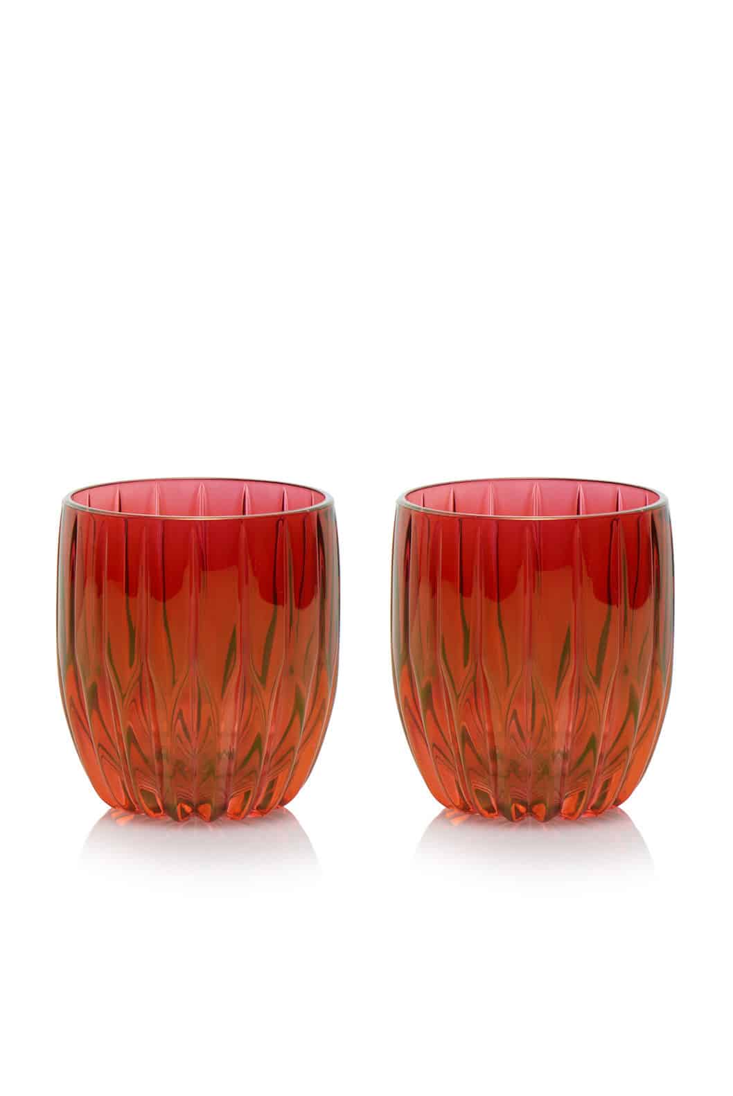 Luisa Beccaria Set Rosso Di Due Piccoli Bicchieri Tumbler Hotsell