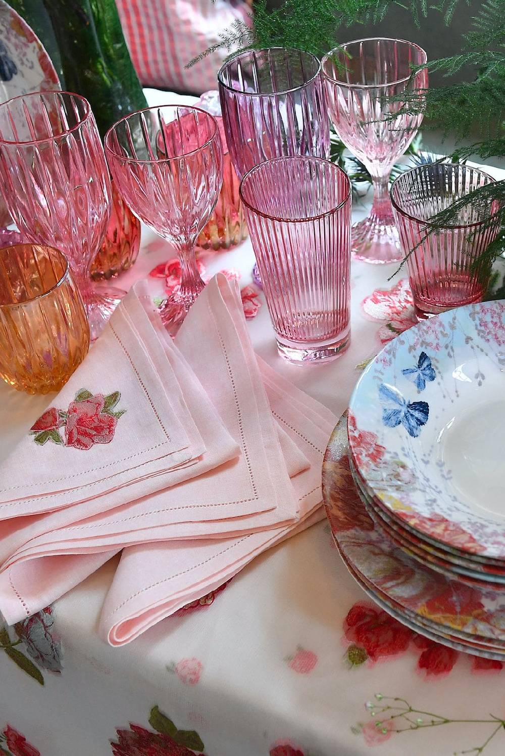 Luisa Beccaria Set Rosa Di Due Bicchieri D'acqua Iside I Più Venduti