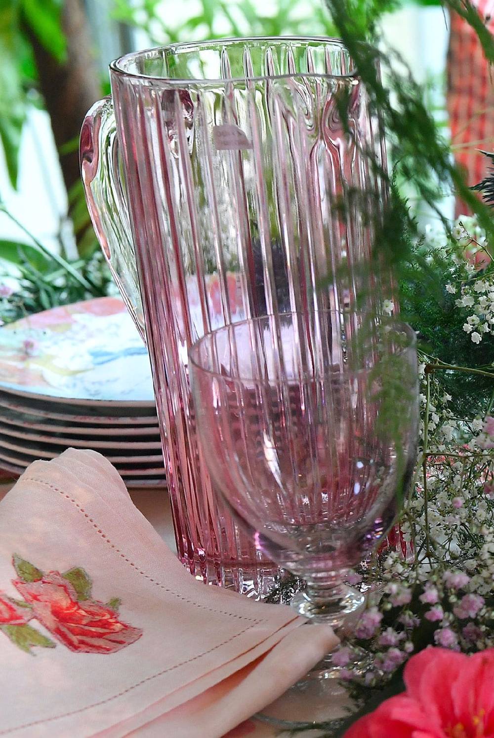 Luisa Beccaria Brocca Rigata Rosa Prestige in Vetro Moda