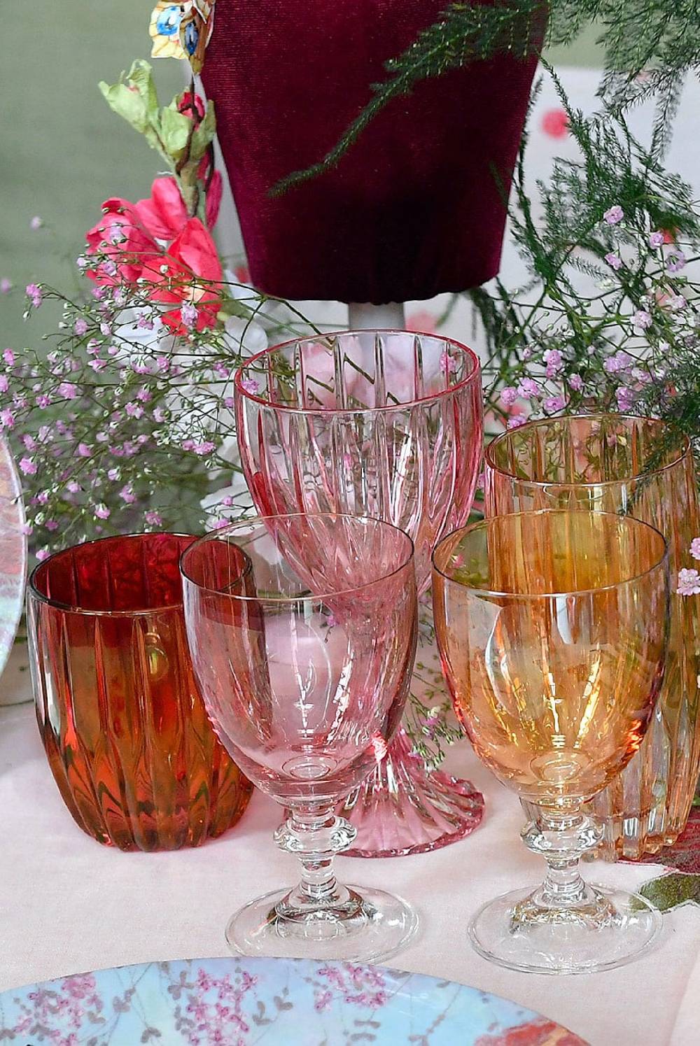 Luisa Beccaria Set Rosa Di Due Bicchieri Di Vino Rosato 2025
