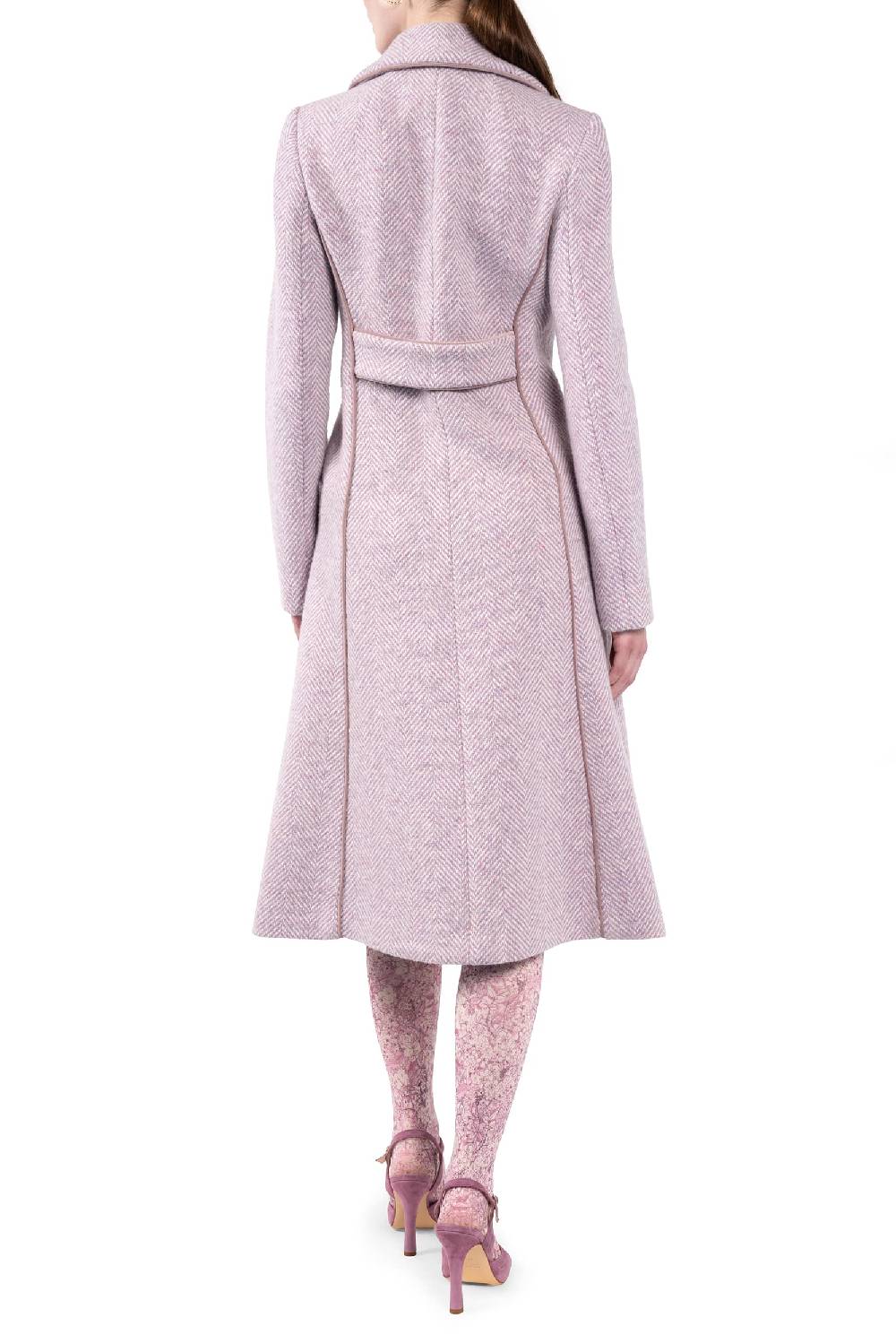 Luisa Beccaria Tweed a spina di pesce Redingnote Fino Al -60%