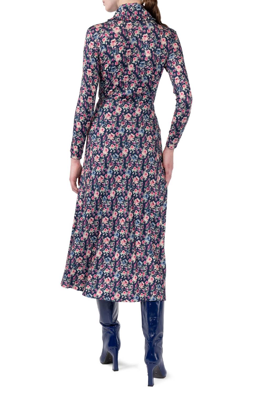 Luisa Beccaria Polo in jersey con stampa floreale micro Presa