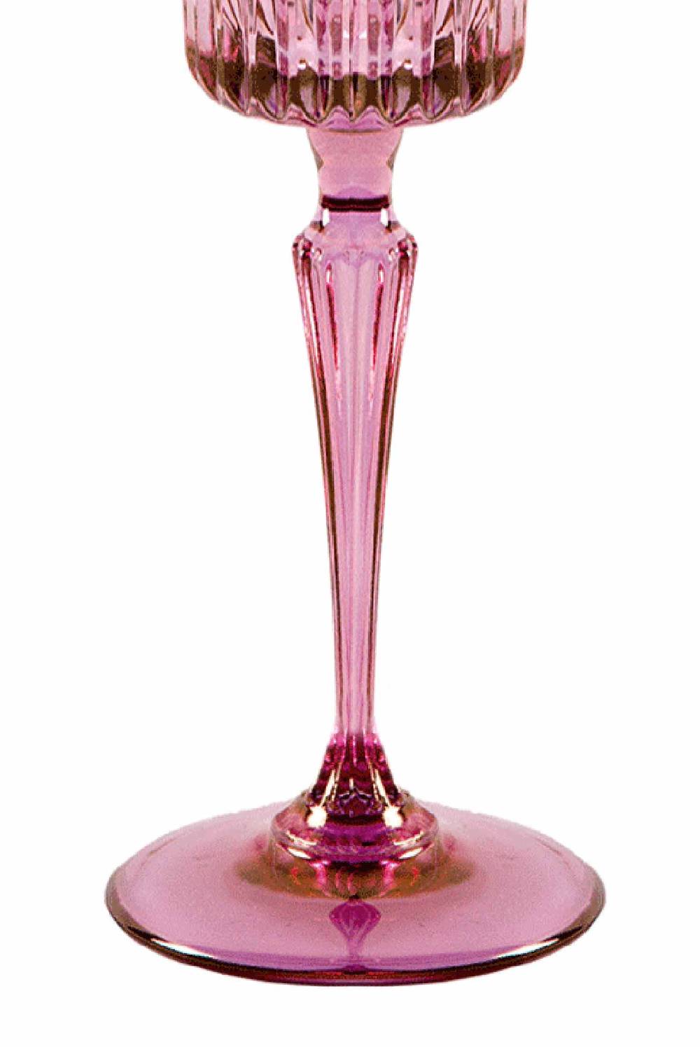 Luisa Beccaria Tonalità dal rosa al viola Set di due bicchieri Domina Flute Outlet