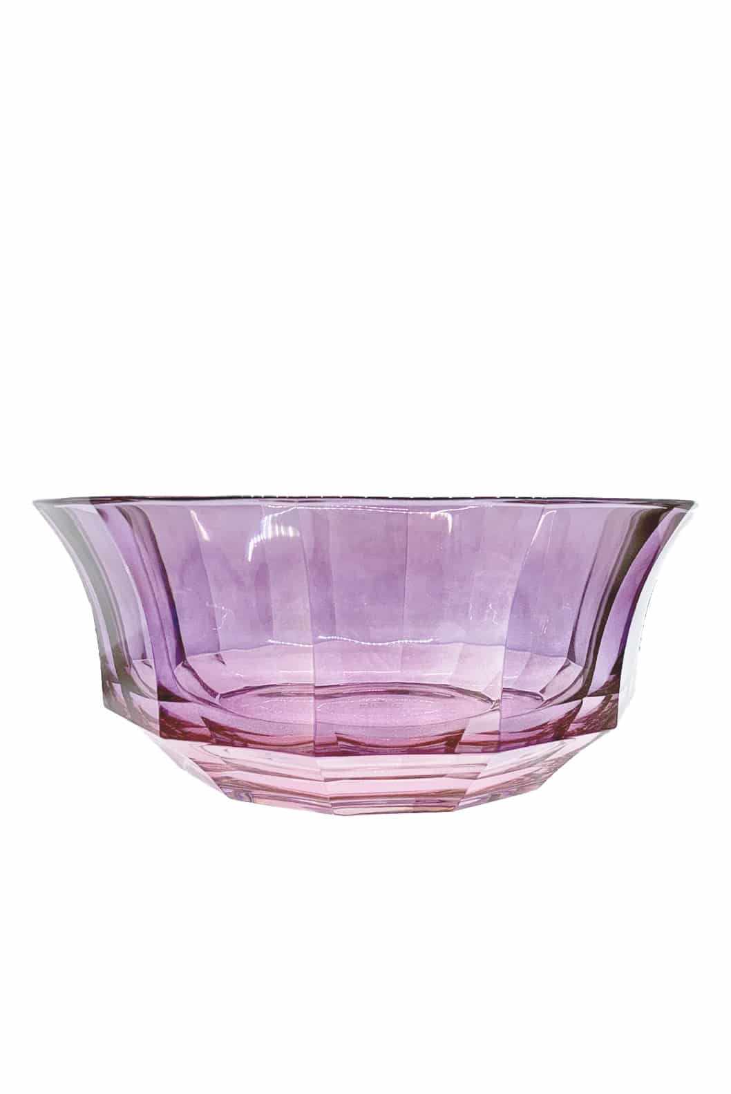 Luisa Beccaria Shade Pink To Purple Insalatiera Di Cristallo Sfaccettato Moda