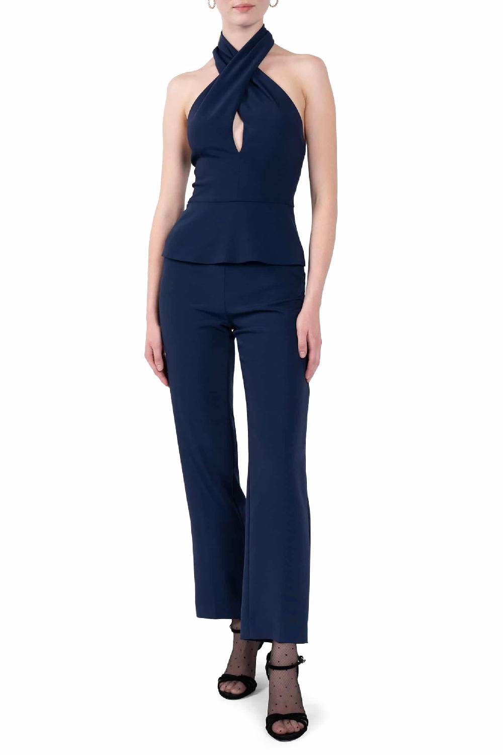 Luisa Beccaria Top elasticizzato in cady con scollo all'americana Italia