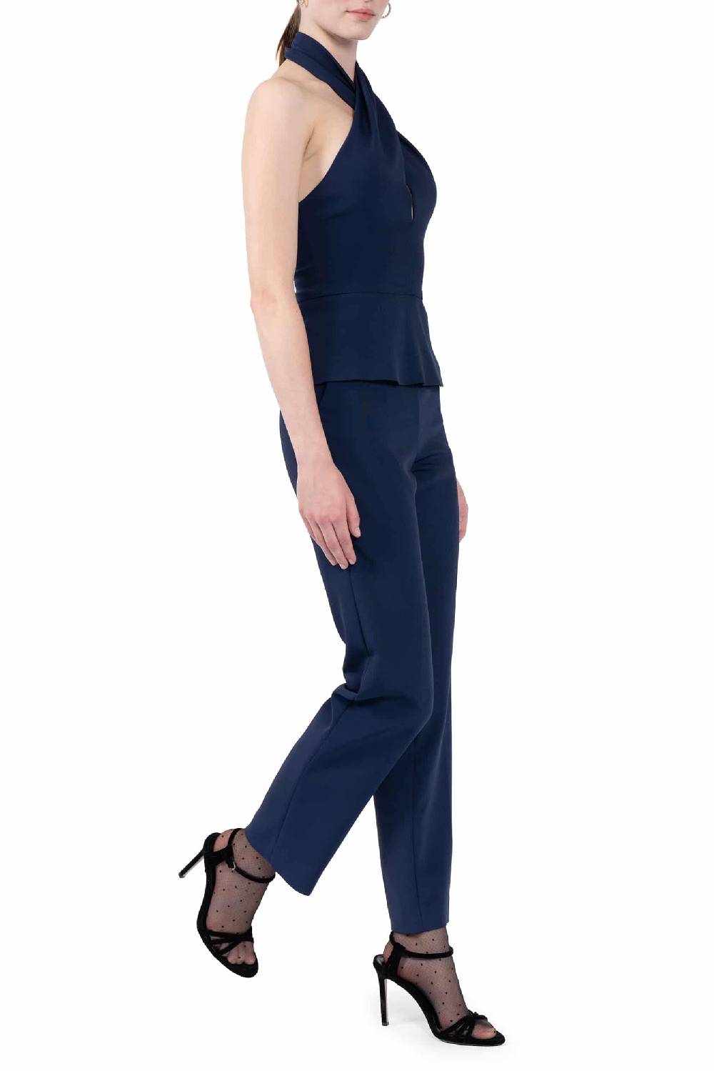 Luisa Beccaria Top elasticizzato in cady con scollo all'americana Italia