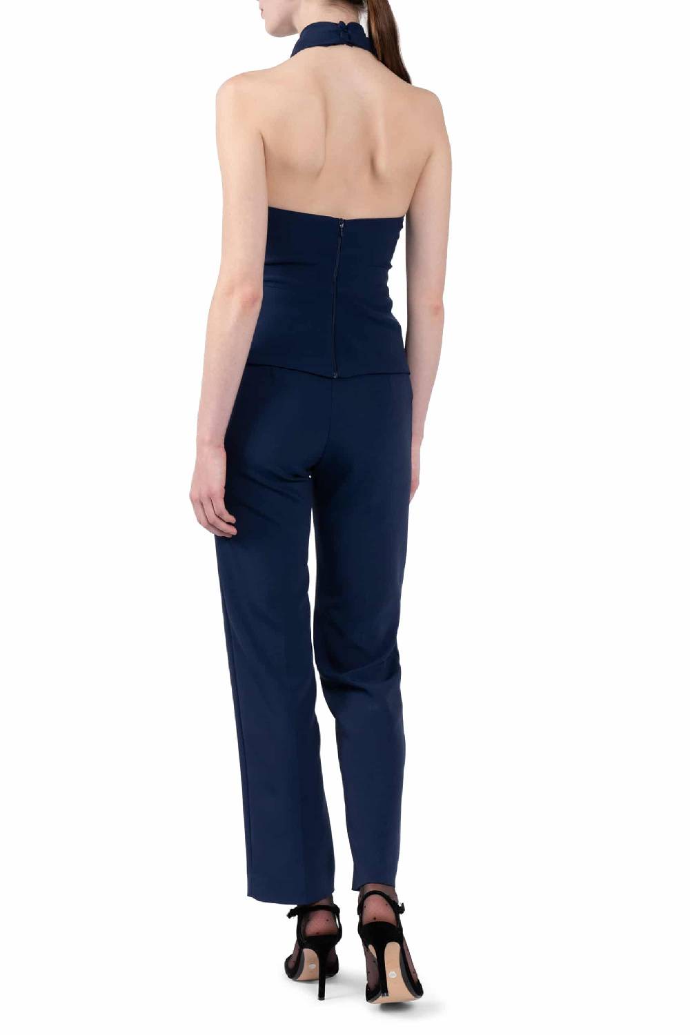 Luisa Beccaria Top elasticizzato in cady con scollo all'americana Italia
