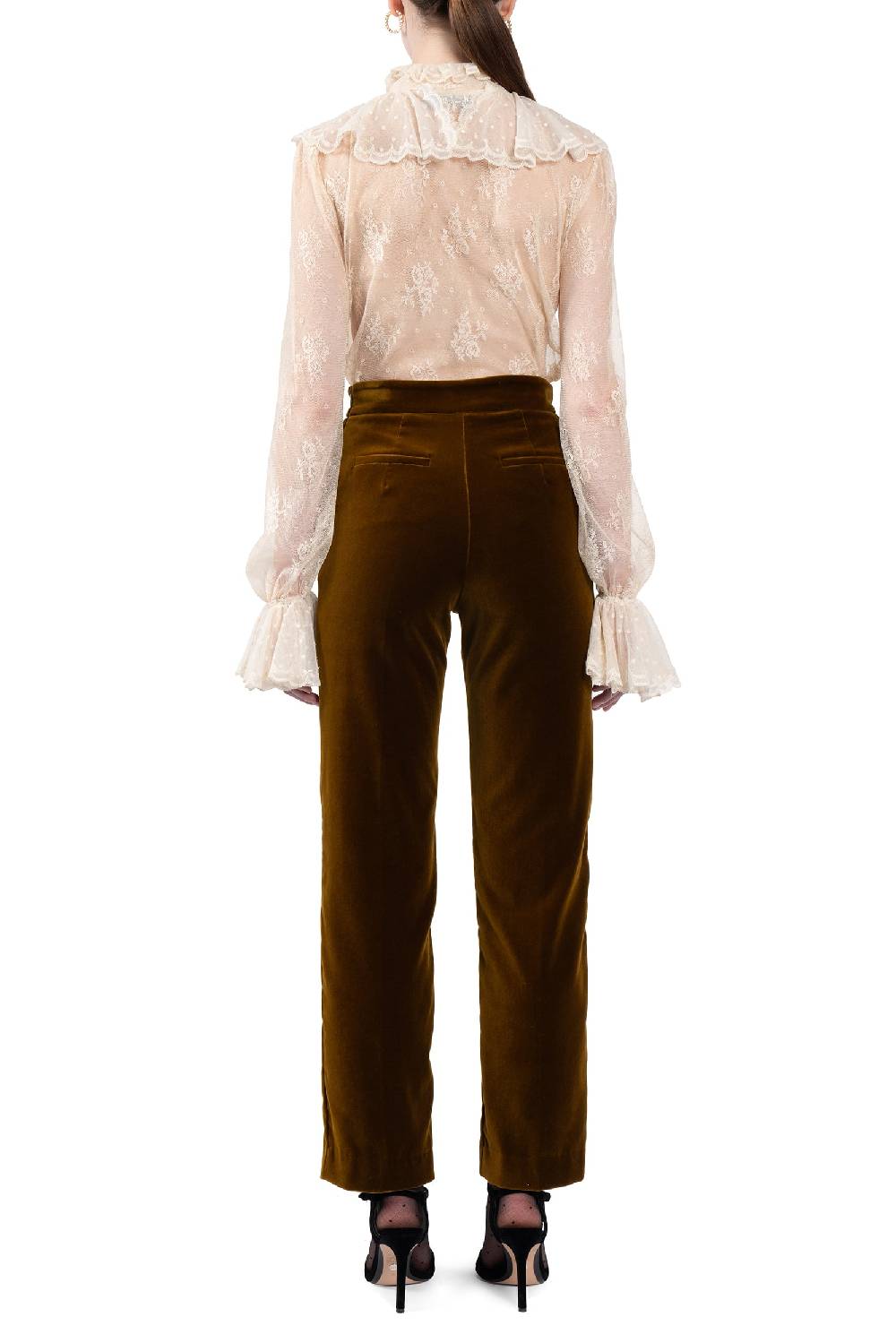 Luisa Beccaria Camicia con volant in pizzo Promozione