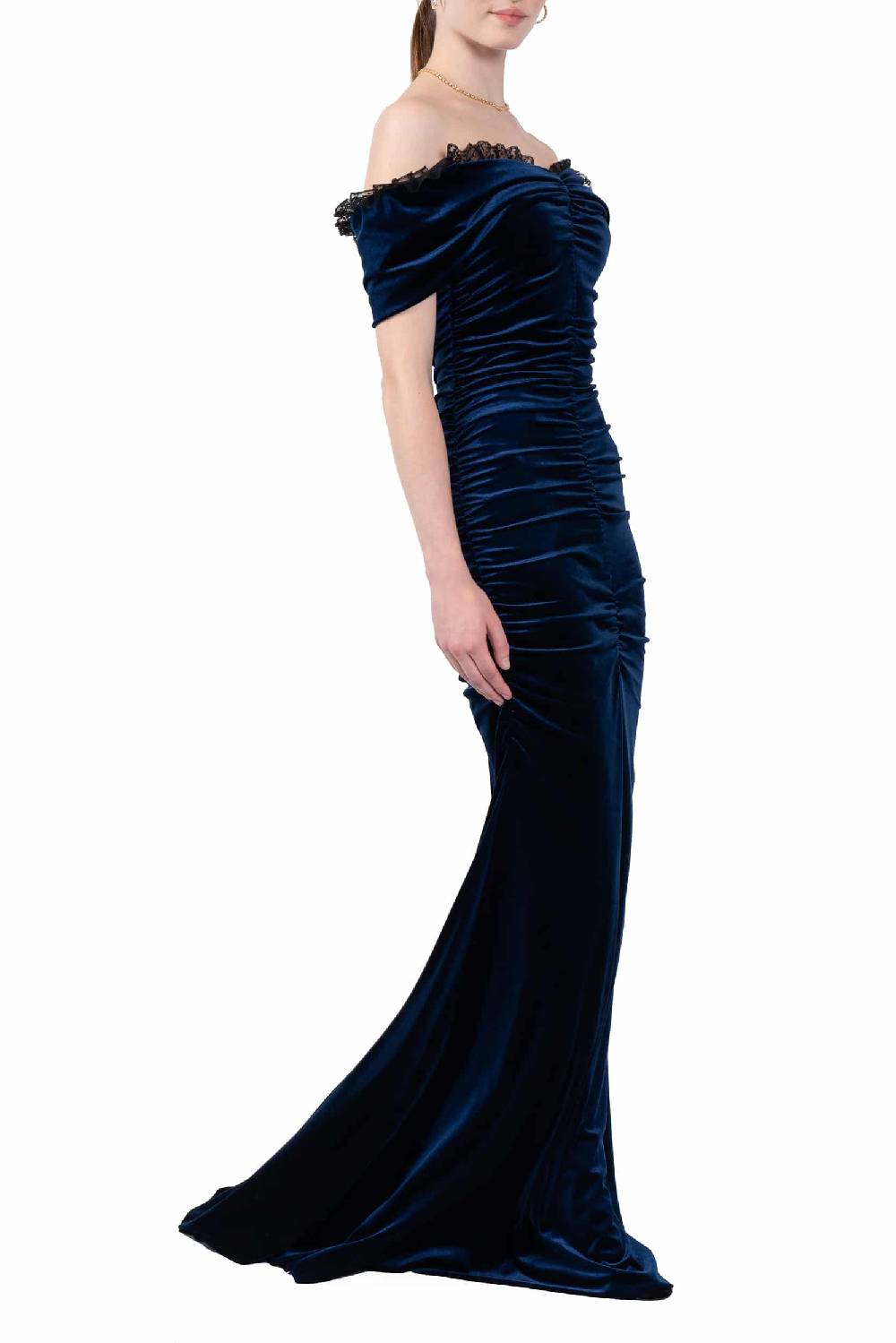 Luisa Beccaria Abito drappeggiato in velluto elasticizzato Fino al 50% di sconto