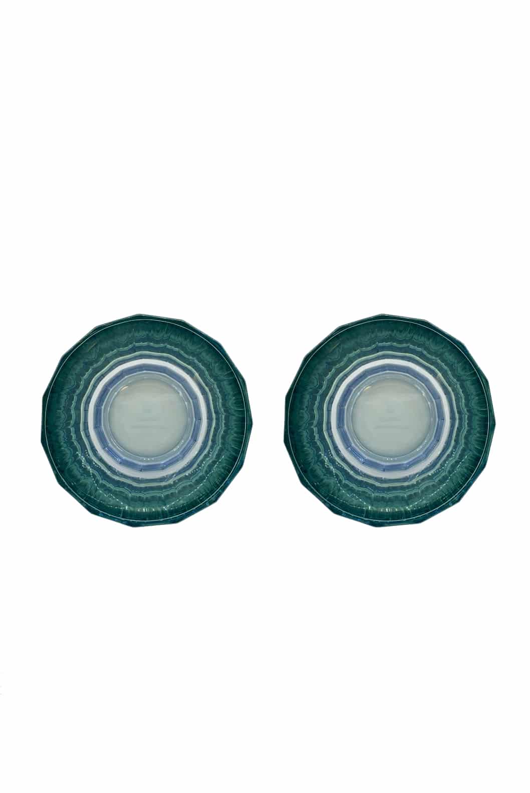 Luisa Beccaria Shade Blue To Green Set Di Due Bicchieri Duccio Piccoli Con Base Hotsell
