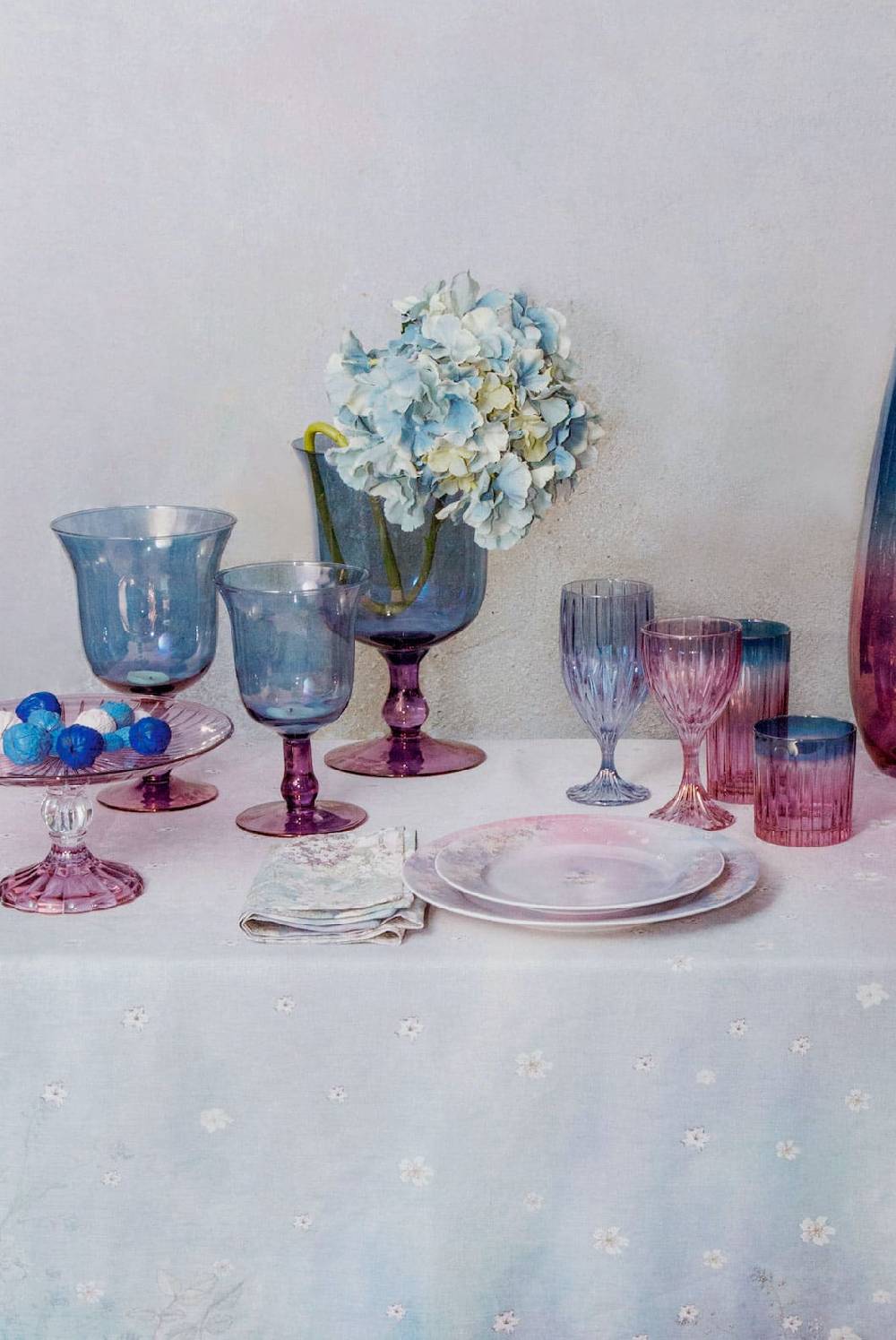 Luisa Beccaria Shade Purple To Blue Set Di Due Grandi Bicchieri Tumbler Vendita Economica