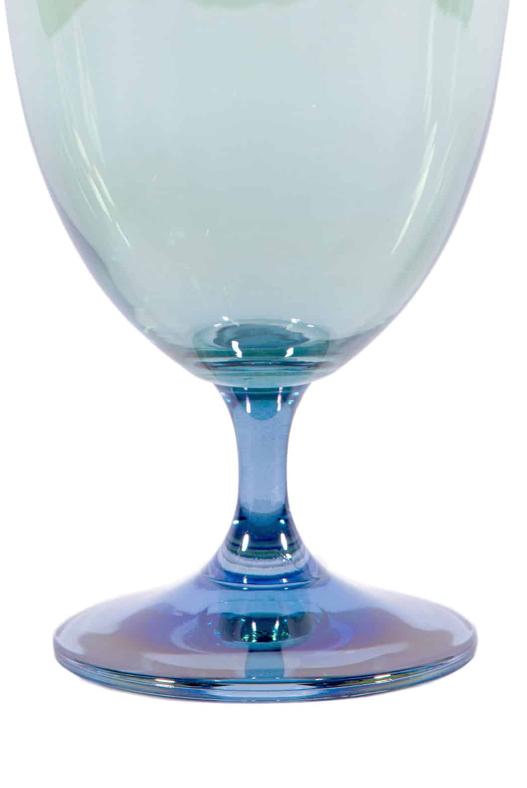 Luisa Beccaria Tonalità Blu Al Verde Set Di Due Bicchieri D'acqua In Saldo