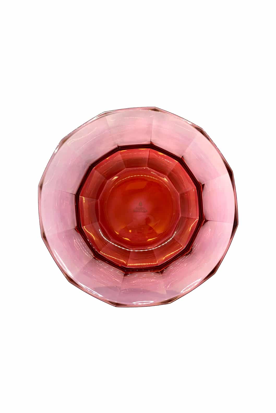 Luisa Beccaria Ciotola da dessert in cristallo sfaccettato dal rosso al rosa Promozione