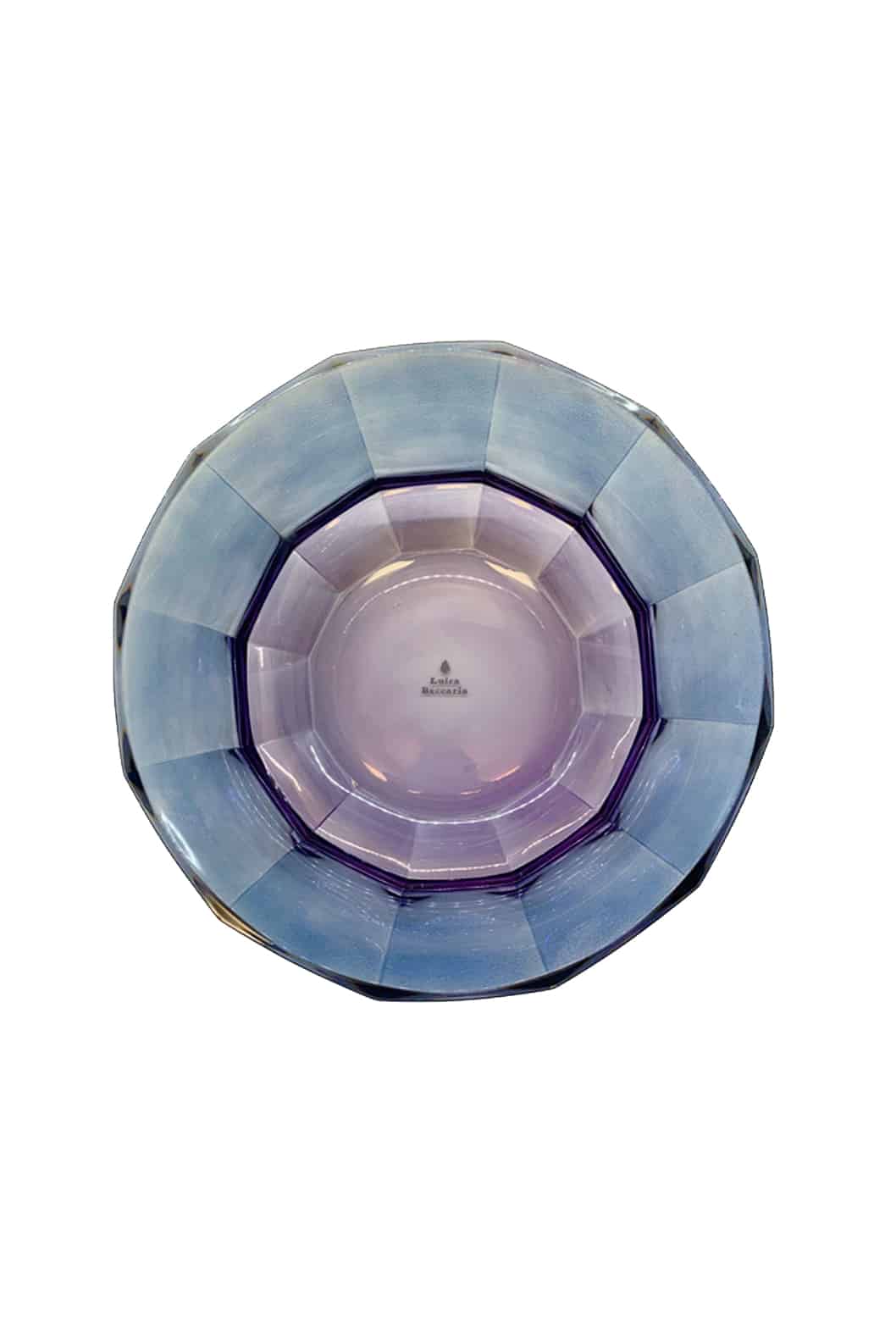 Luisa Beccaria Ciotola da dessert in cristallo sfaccettato dal viola al blu Consegna Veloce
