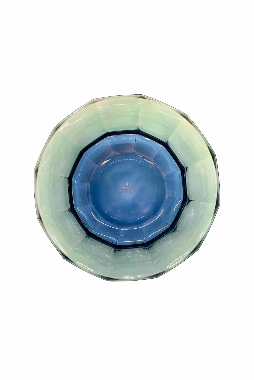 Luisa Beccaria Ciotola da dessert in cristallo sfaccettato con sfumatura dal blu al verde Soddisfazione Garantita