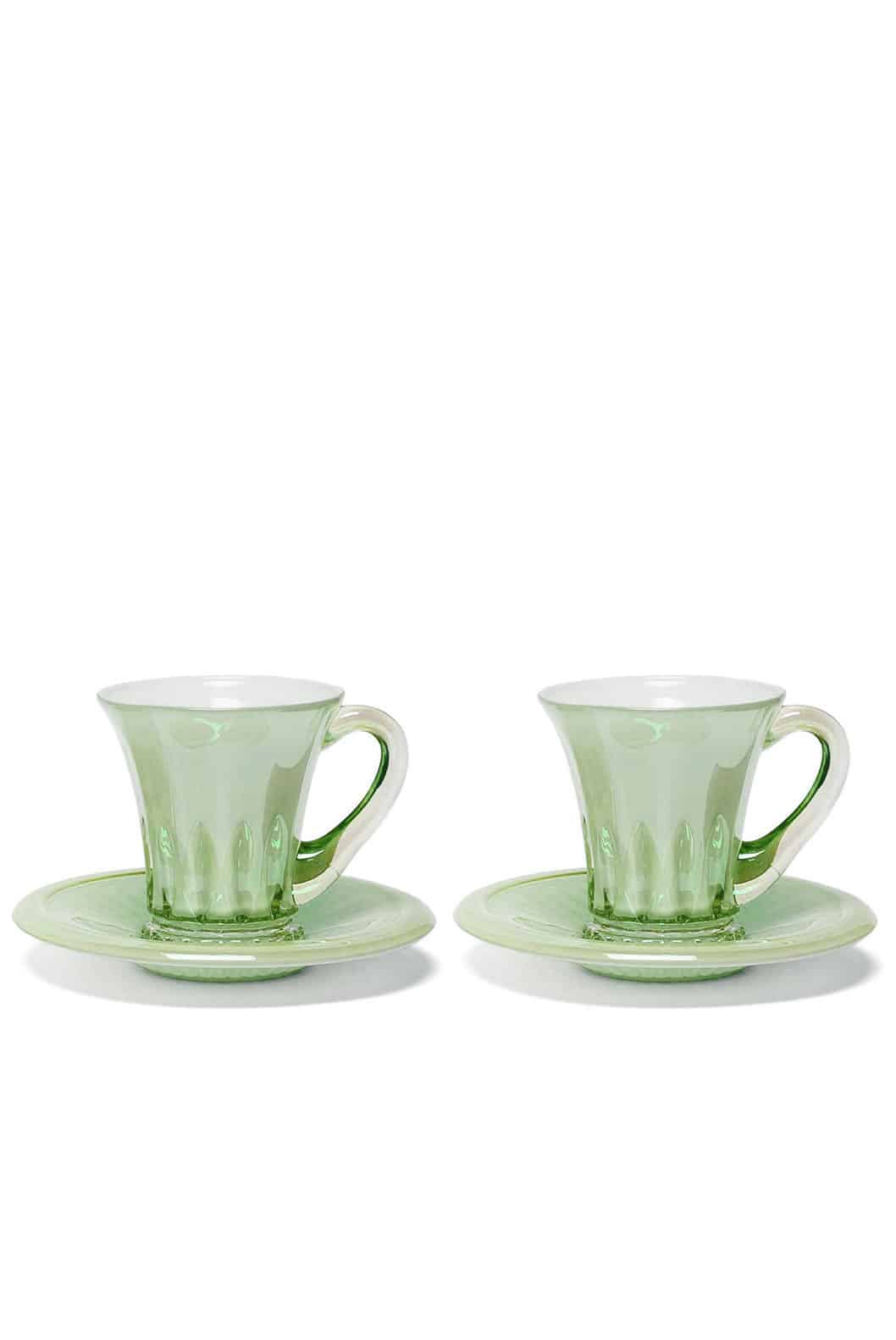 Luisa Beccaria Set Verde Di Due Tazze Di Caffè Doge Negozi Online