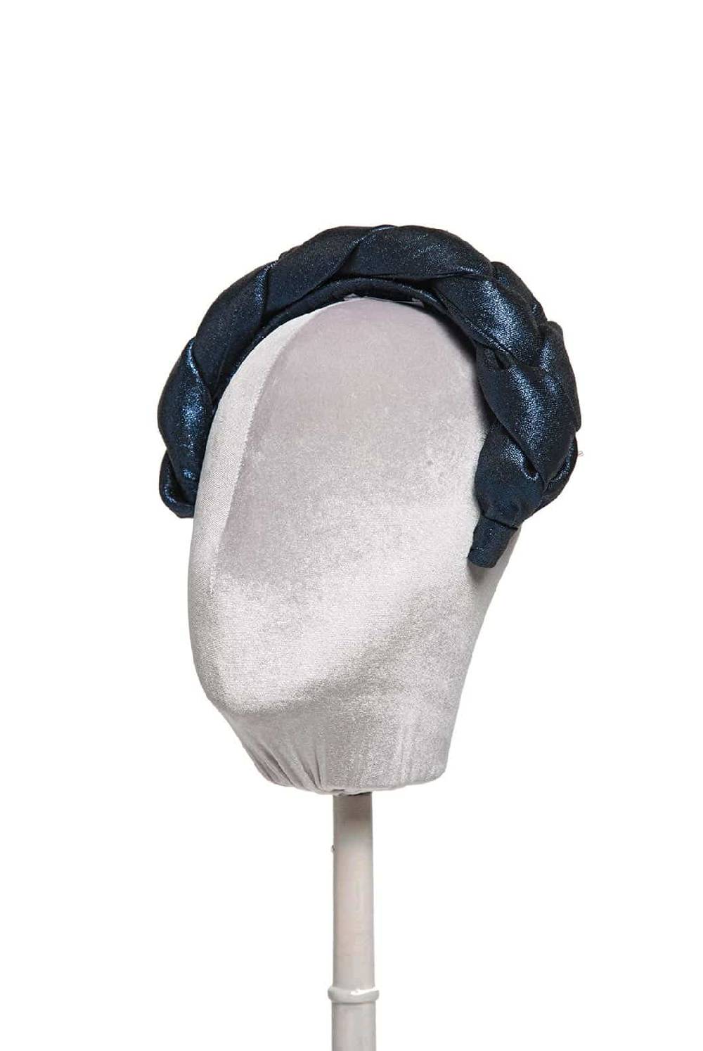 Luisa Beccaria Fascia per capelli intrecciata in lurex Italy