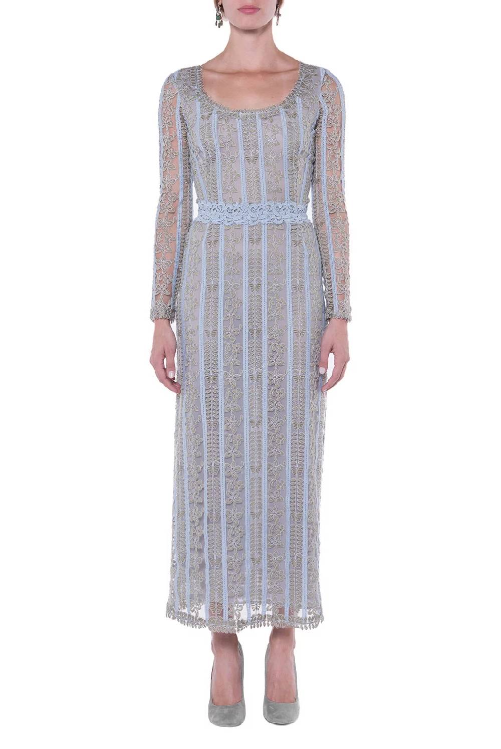 Luisa Beccaria Abito ricamato in macramè Vendita
