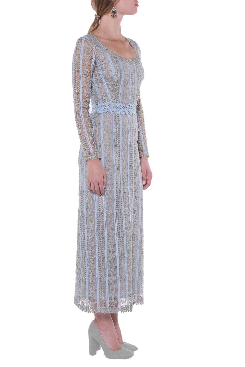 Luisa Beccaria Abito ricamato in macramè Vendita