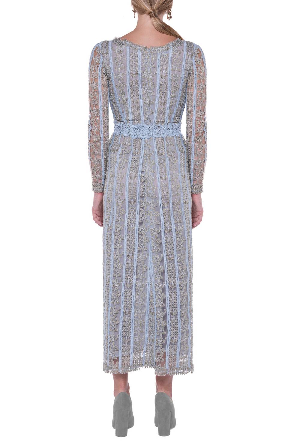 Luisa Beccaria Abito ricamato in macramè Vendita