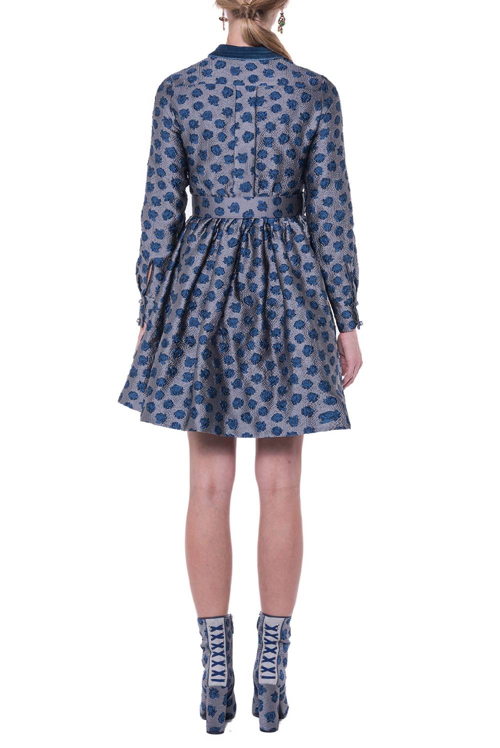 Luisa Beccaria Abito in jacquard a maniche lunghe Soddisfazione Garantita