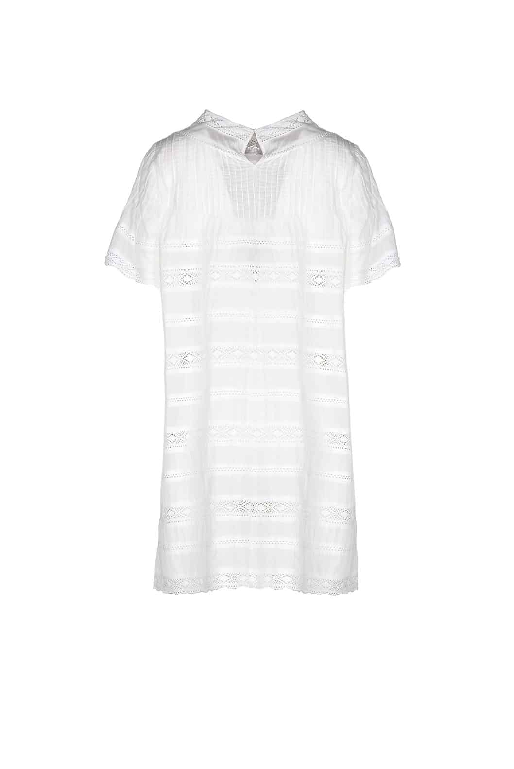 Luisa Beccaria Baby Doll Beach Abito bianco Offerte