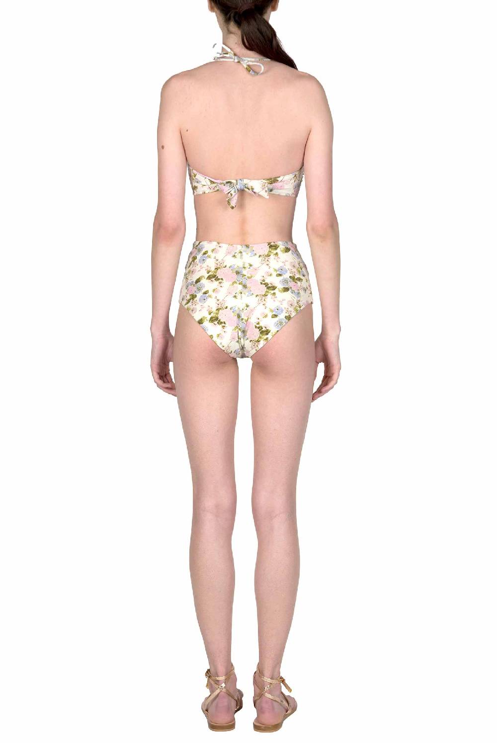 Luisa Beccaria Fascia E Vita Alta Sottoveste In Fiore Rose Double Face 2025