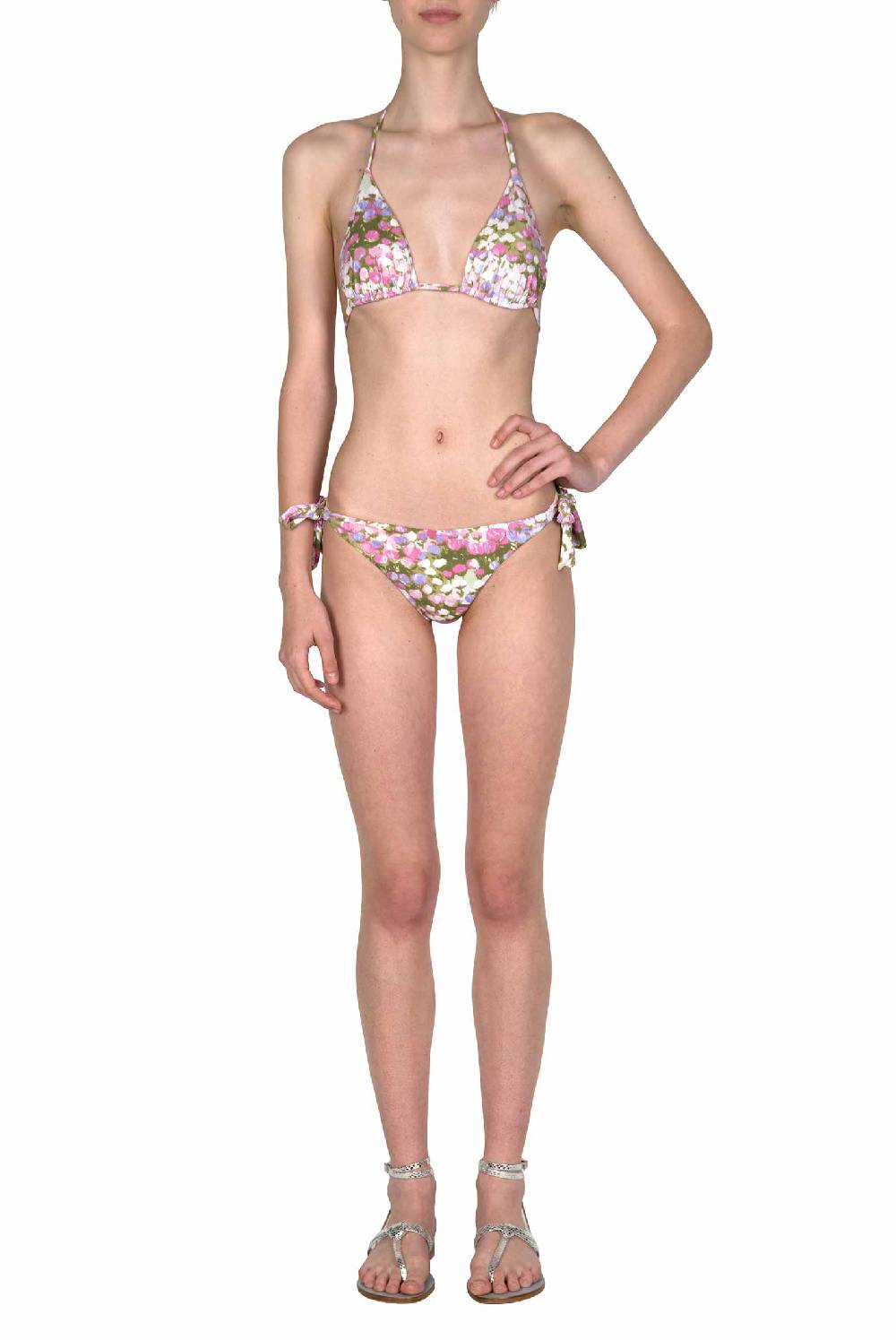 Luisa Beccaria Bikini Triangolo E Slip Rosa Monet Italia
